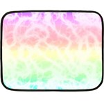 Pastel Rainbow Tie Dye Fleece Blanket (Mini) 35 x27  Blanket