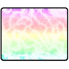 Pastel Rainbow Tie Dye Fleece Blanket (medium)  by SpinnyChairDesigns