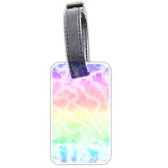 Pastel Rainbow Tie Dye Luggage Tag (two Sides) by SpinnyChairDesigns