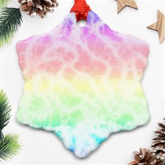 Pastel Rainbow Tie Dye Ornament (snowflake)