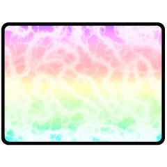 Pastel Rainbow Tie Dye Double Sided Fleece Blanket (large)  by SpinnyChairDesigns