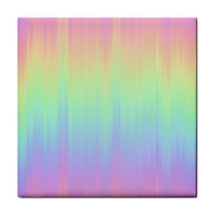 Pastel Rainbow Gradient Tile Coaster by SpinnyChairDesigns