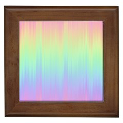 Pastel Rainbow Gradient Framed Tile by SpinnyChairDesigns