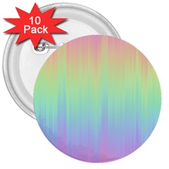 Pastel Rainbow Gradient 3  Buttons (10 Pack)  by SpinnyChairDesigns