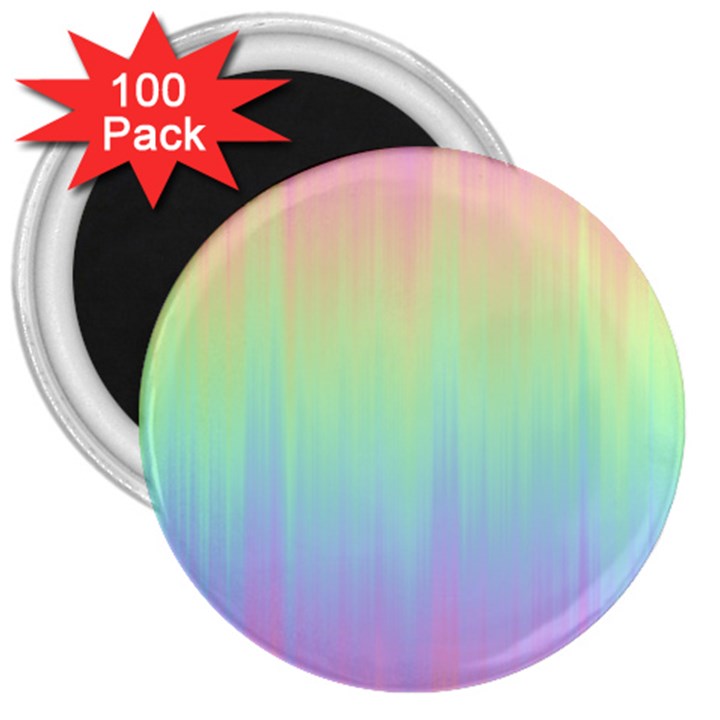 Pastel Rainbow Gradient 3  Magnets (100 pack)