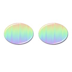 Pastel Rainbow Gradient Cufflinks (oval) by SpinnyChairDesigns