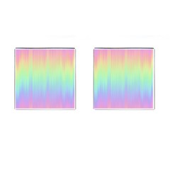 Pastel Rainbow Gradient Cufflinks (square) by SpinnyChairDesigns