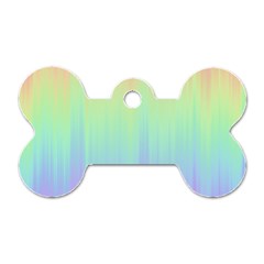 Pastel Rainbow Gradient Dog Tag Bone (one Side) by SpinnyChairDesigns