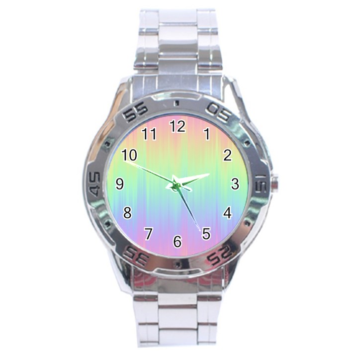 Pastel Rainbow Gradient Stainless Steel Analogue Watch