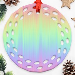 Pastel Rainbow Gradient Ornament (round Filigree)