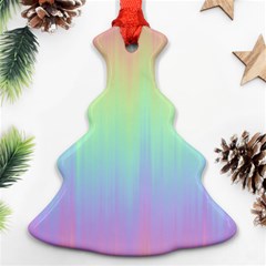 Pastel Rainbow Gradient Christmas Tree Ornament (two Sides)