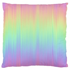 Pastel Rainbow Gradient Large Flano Cushion Case (one Side) by SpinnyChairDesigns