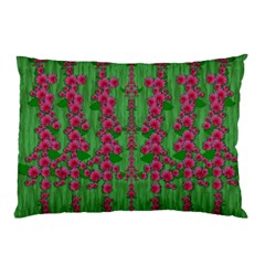 Lianas Of Sakura Branches In Contemplative Freedom Pillow Case by pepitasart