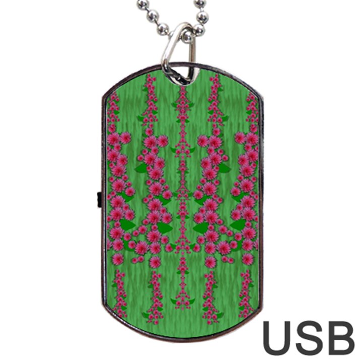 Lianas Of Sakura Branches In Contemplative Freedom Dog Tag USB Flash (Two Sides)