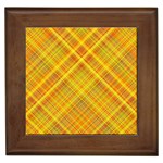 Orange Madras Plaid Framed Tile Front