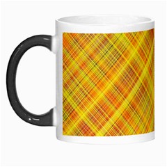 Orange Madras Plaid Morph Mugs by SpinnyChairDesigns