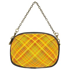 Orange Madras Plaid Chain Purse (two Sides) by SpinnyChairDesigns