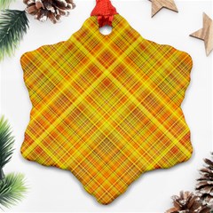 Orange Madras Plaid Ornament (snowflake)