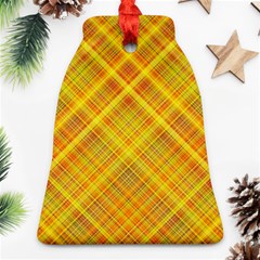 Orange Madras Plaid Ornament (bell)