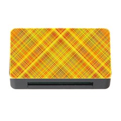 Orange Madras Plaid Memory Card Reader With Cf by SpinnyChairDesigns