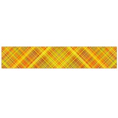 Orange Madras Plaid Large Flano Scarf 