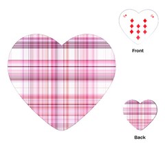 Pink Madras Plaid Playing Cards Single Design (heart)