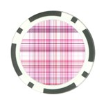 Pink Madras Plaid Poker Chip Card Guard Front