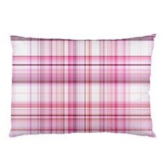 Pink Madras Plaid Pillow Case by SpinnyChairDesigns