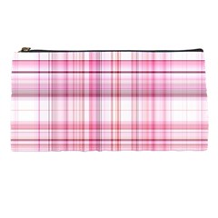 Pink Madras Plaid Pencil Case by SpinnyChairDesigns