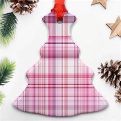 Pink Madras Plaid Ornament (christmas Tree) 