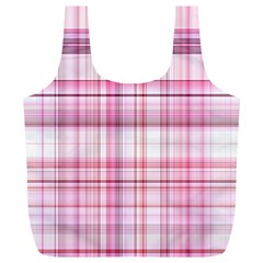 Pink Madras Plaid Full Print Recycle Bag (xl) by SpinnyChairDesigns