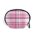 Pink Madras Plaid Accessory Pouch (Small) Front