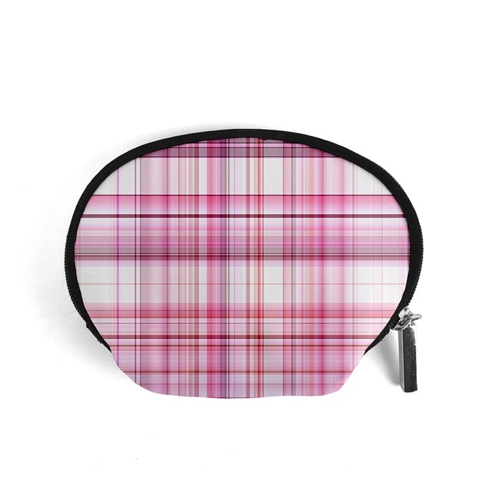 Pink Madras Plaid Accessory Pouch (Small)