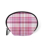 Pink Madras Plaid Accessory Pouch (Small) Back