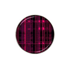 Pink Black Punk Plaid Hat Clip Ball Marker (10 Pack) by SpinnyChairDesigns