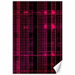 Pink Black Punk Plaid Canvas 12  x 18  11.88 x17.36  Canvas - 1