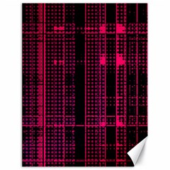 Pink Black Punk Plaid Canvas 18  X 24 