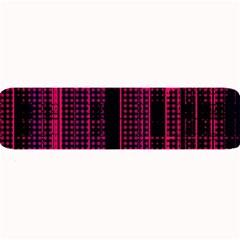 Pink Black Punk Plaid Large Bar Mats by SpinnyChairDesigns