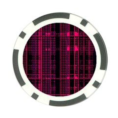 Pink Black Punk Plaid Poker Chip Card Guard by SpinnyChairDesigns