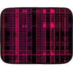 Pink Black Punk Plaid Fleece Blanket (Mini) 35 x27  Blanket