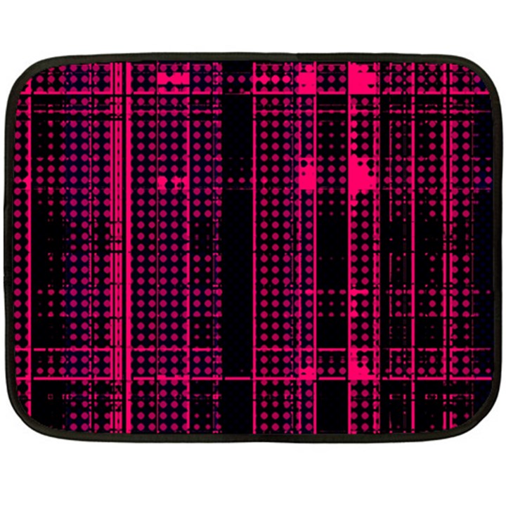 Pink Black Punk Plaid Fleece Blanket (Mini)