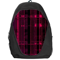 Pink Black Punk Plaid Backpack Bag by SpinnyChairDesigns