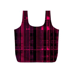 Pink Black Punk Plaid Full Print Recycle Bag (s) by SpinnyChairDesigns