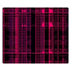 Pink Black Punk Plaid Double Sided Flano Blanket (small)  by SpinnyChairDesigns