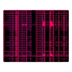 Pink Black Punk Plaid Double Sided Flano Blanket (large)  by SpinnyChairDesigns