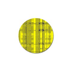 Black Yellow Punk Plaid Golf Ball Marker (10 Pack) by SpinnyChairDesigns