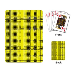 Black Yellow Punk Plaid Playing Cards Single Design (rectangle)