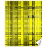 Black Yellow Punk Plaid Canvas 11  x 14  10.95 x13.48  Canvas - 1