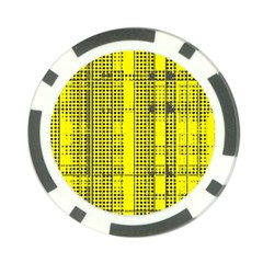 Black Yellow Punk Plaid Poker Chip Card Guard (10 Pack) by SpinnyChairDesigns