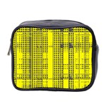 Black Yellow Punk Plaid Mini Toiletries Bag (Two Sides) Front